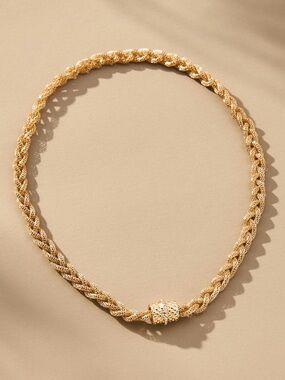 Anthropologie Gold and Silver Rope Necklace